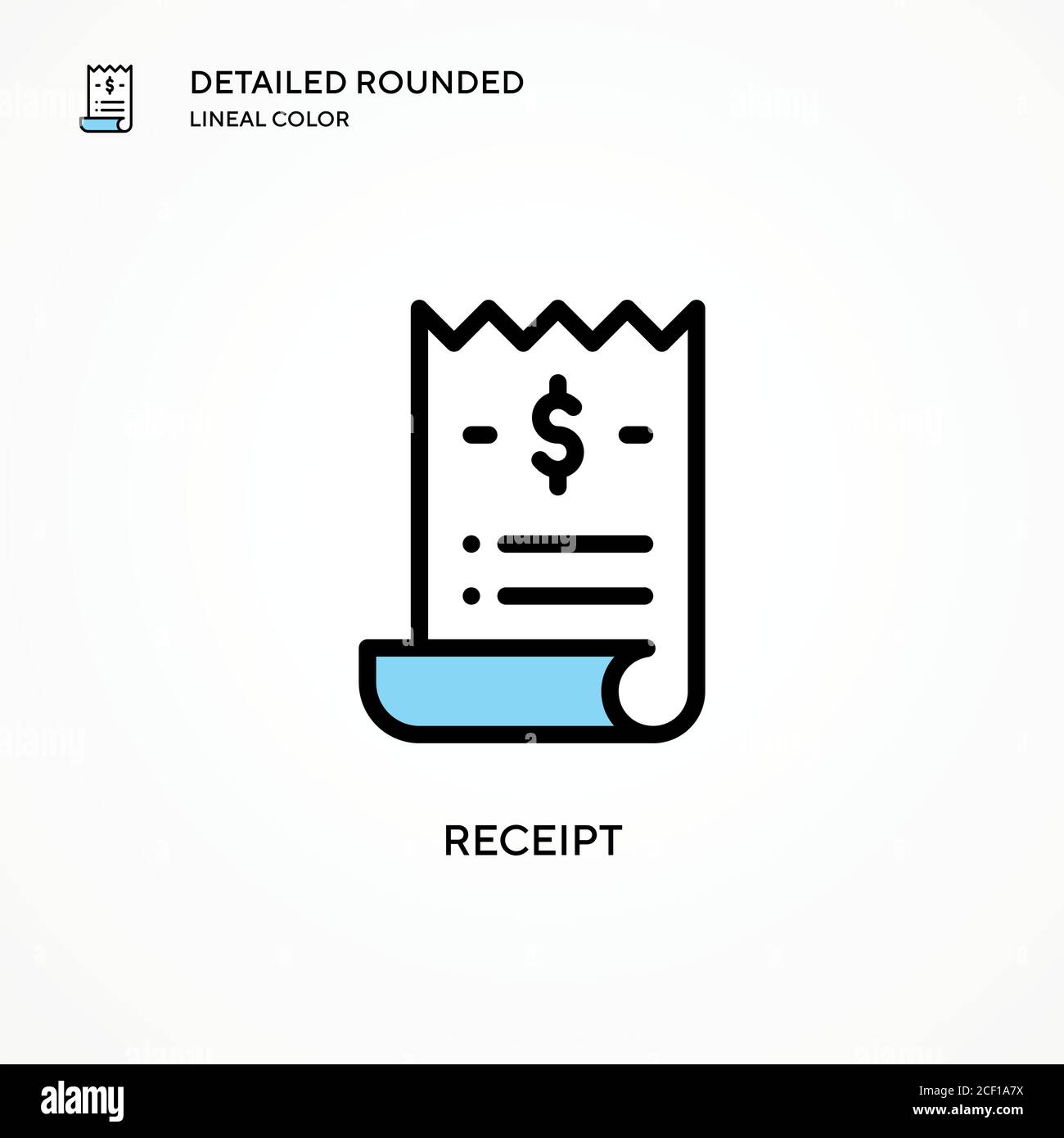 Receipt vector icon. Modern vector illustration concepts. Easy to edit ...
