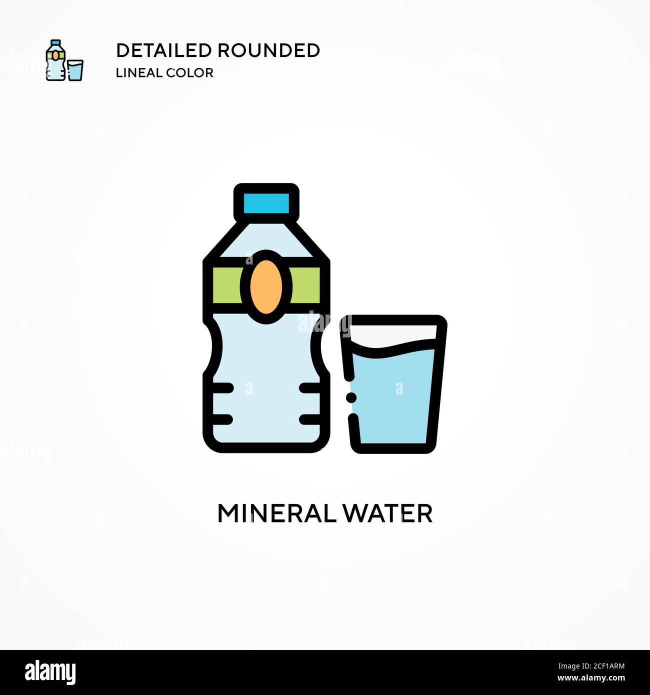 Mineral water vector icon. Modern vector illustration concepts. Easy to edit and customize. Stock Vector