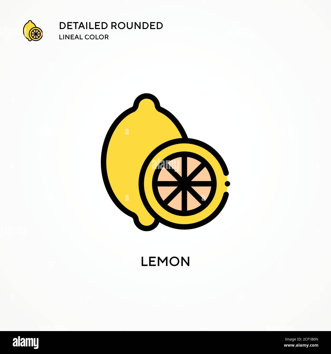 Lemon vector icon. Modern vector illustration concepts. Easy to edit ...