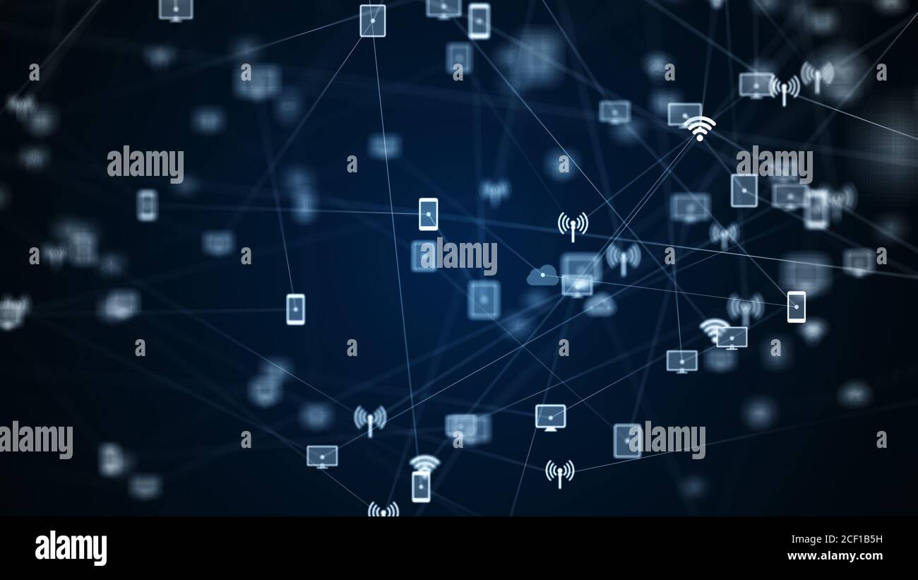 space, technical and futuristic illustration of devices