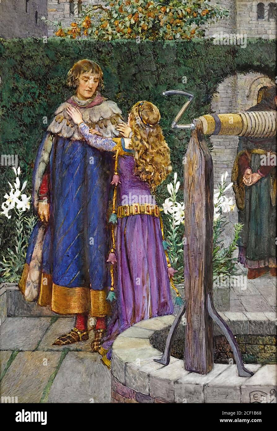 Fortescue Brickdale Eleanor Elaine Asking To Be Allowed To Be With Sir Lancelot And Serve Him 72cc66f06e O Stock Photo Alamy