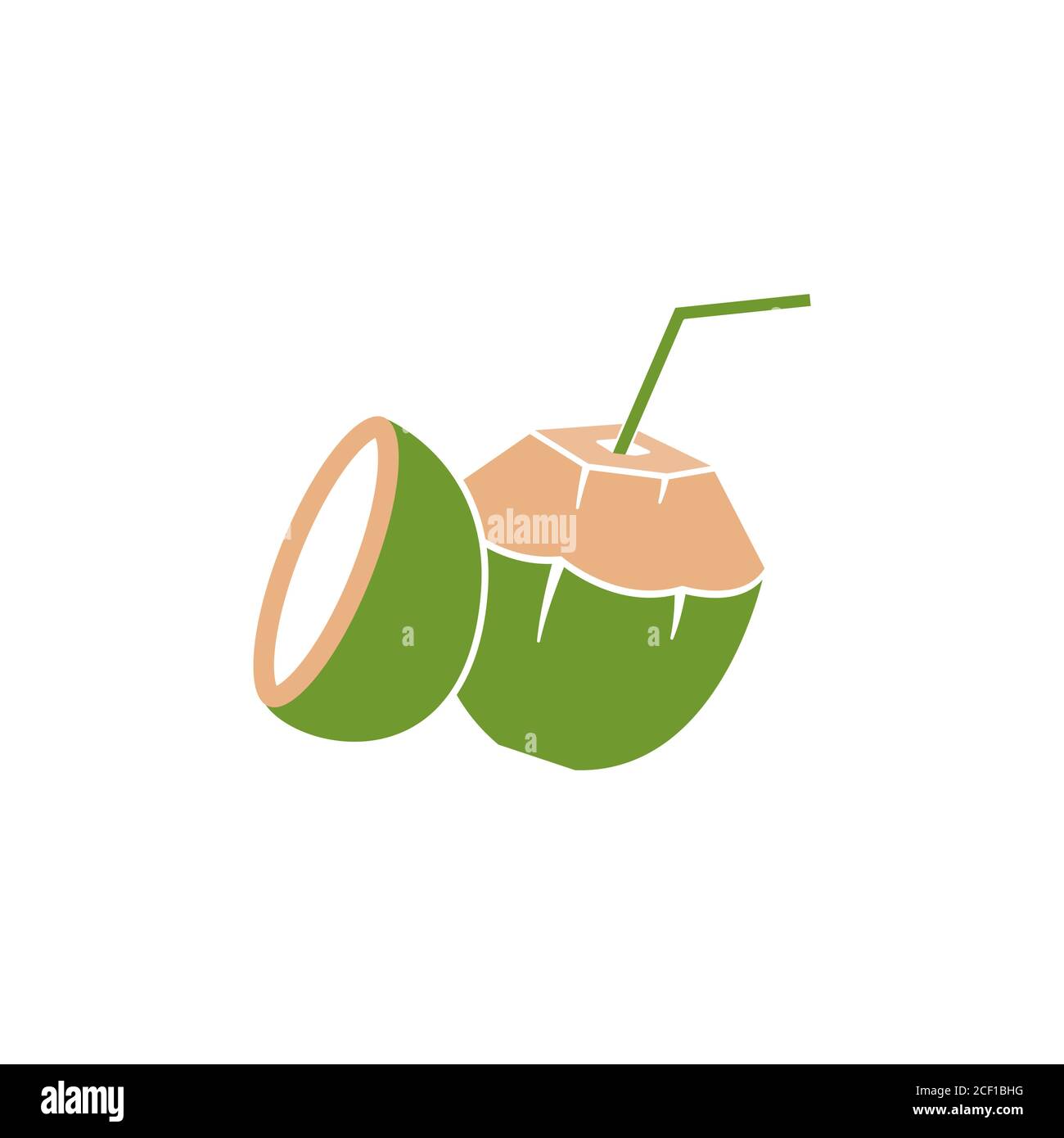 young cococnut vector design template illustration Stock Vector