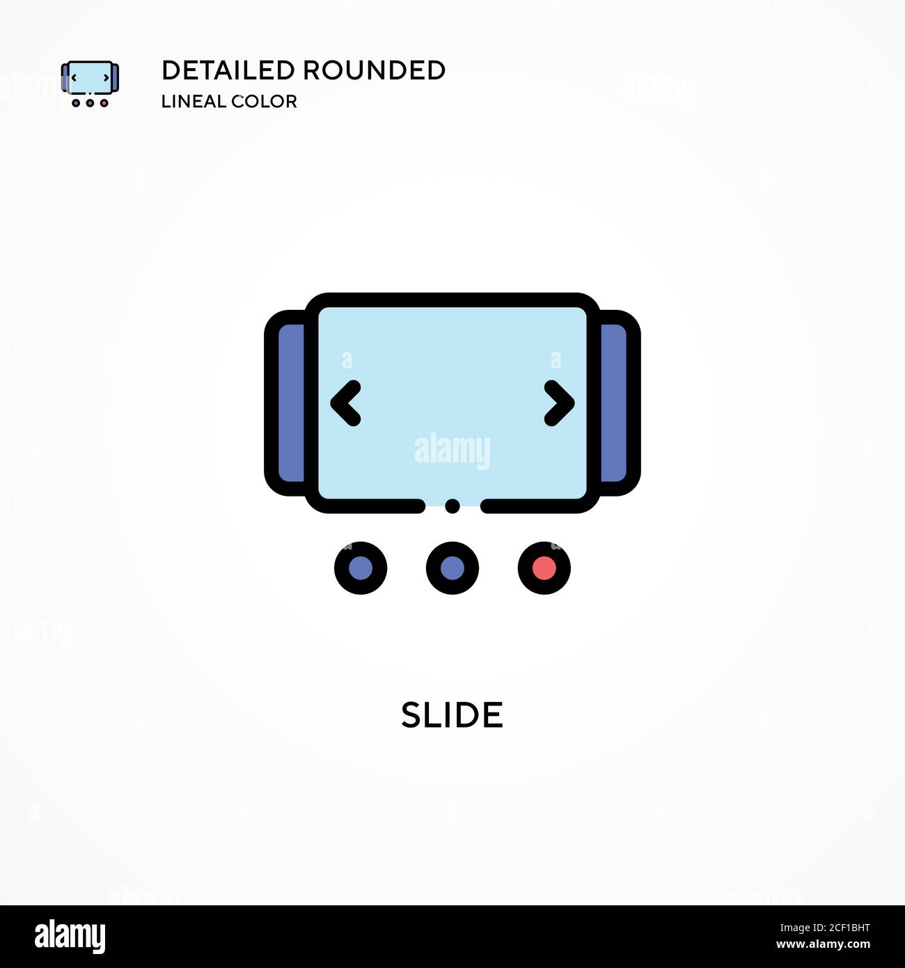Slide vector icon. Modern vector illustration concepts. Easy to edit ...