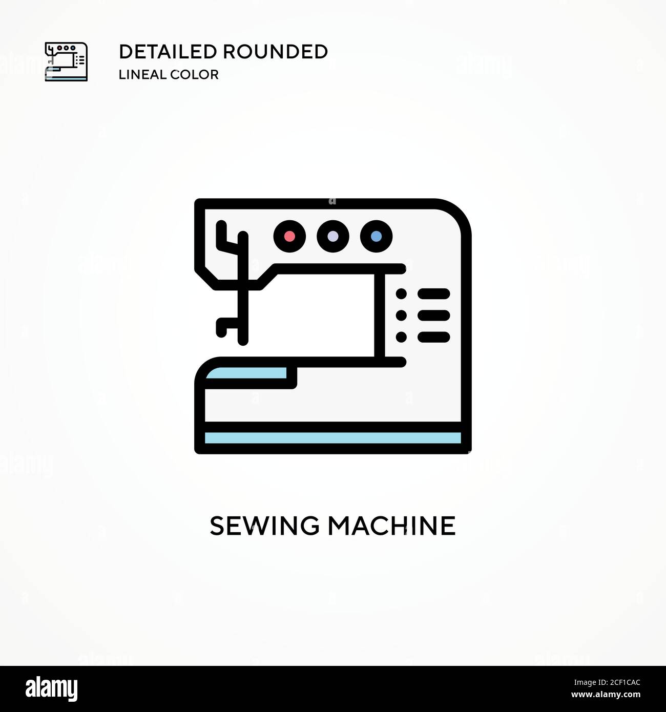 Sewing machine vector icon. Modern vector illustration concepts. Easy to edit and customize
