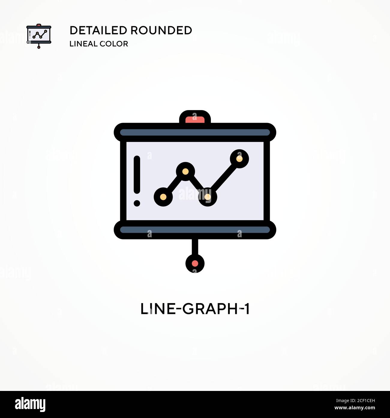 Line-graph-1 vector icon. Modern vector illustration concepts. Easy to ...
