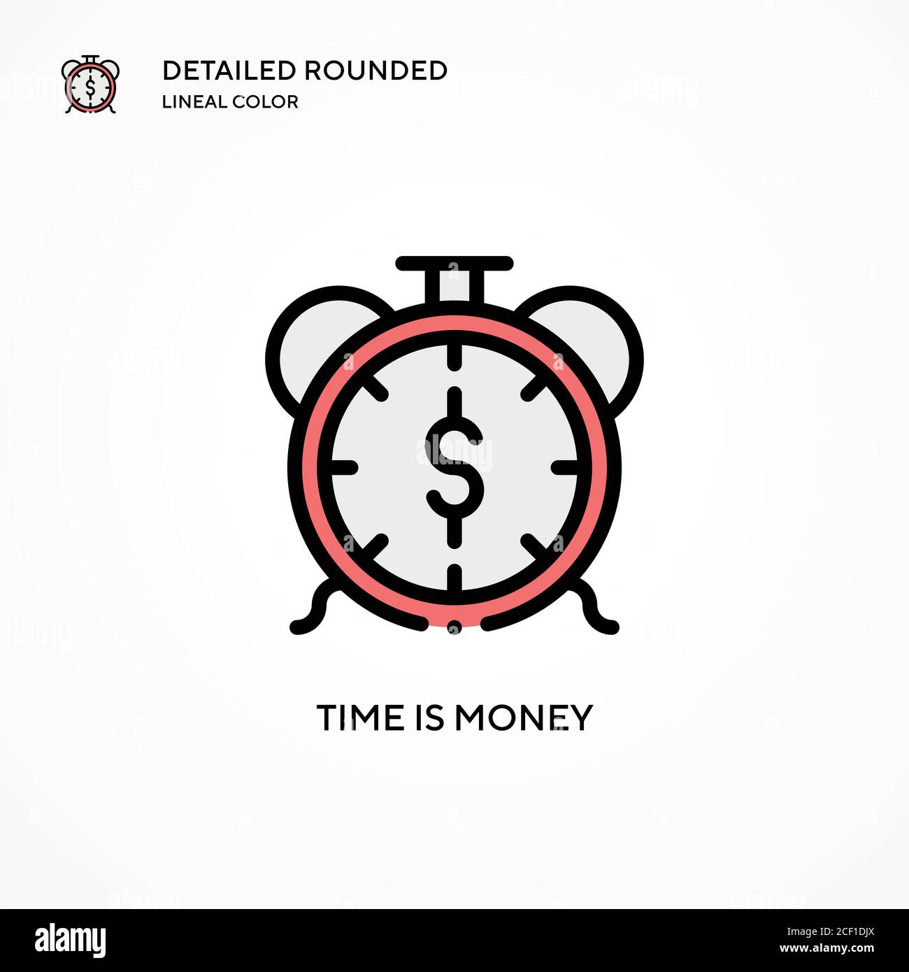 Time is money vector icon. Modern vector illustration concepts. Easy to edit and customize Stock