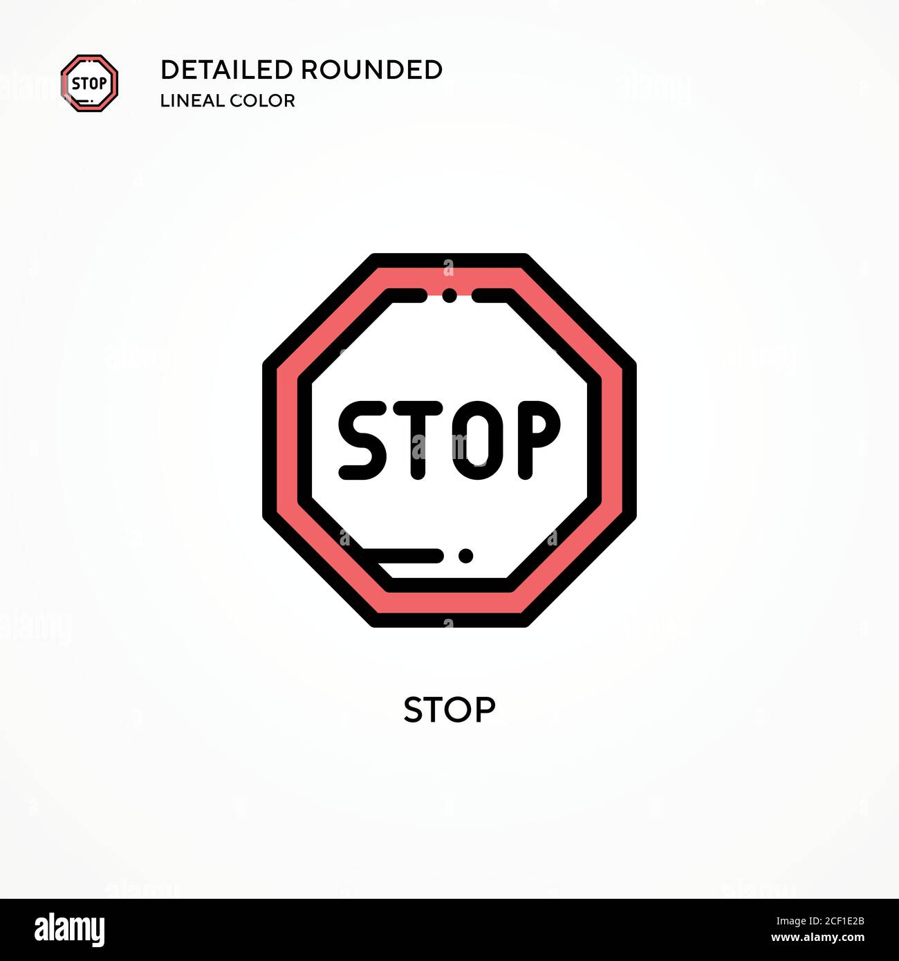 Stop vector icon. Modern vector illustration concepts. Easy to edit and ...