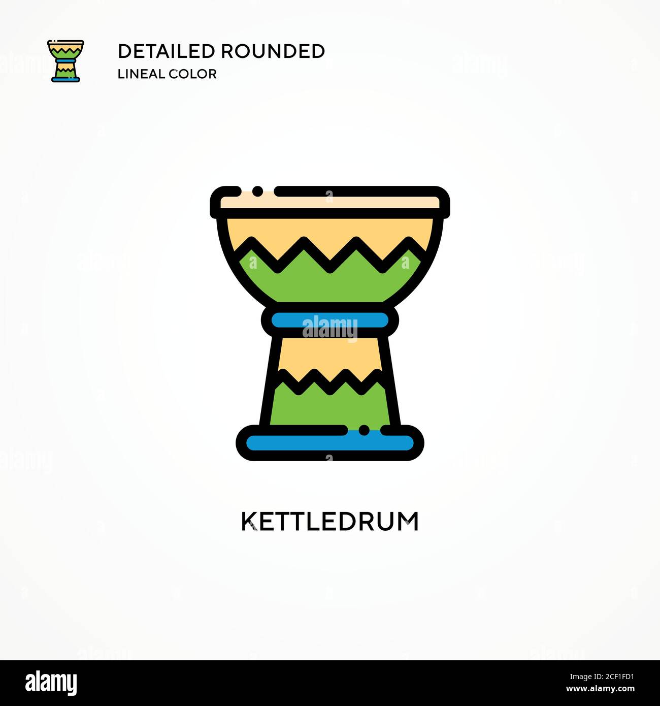 Kettledrum vector icon. Modern vector illustration concepts. Easy to