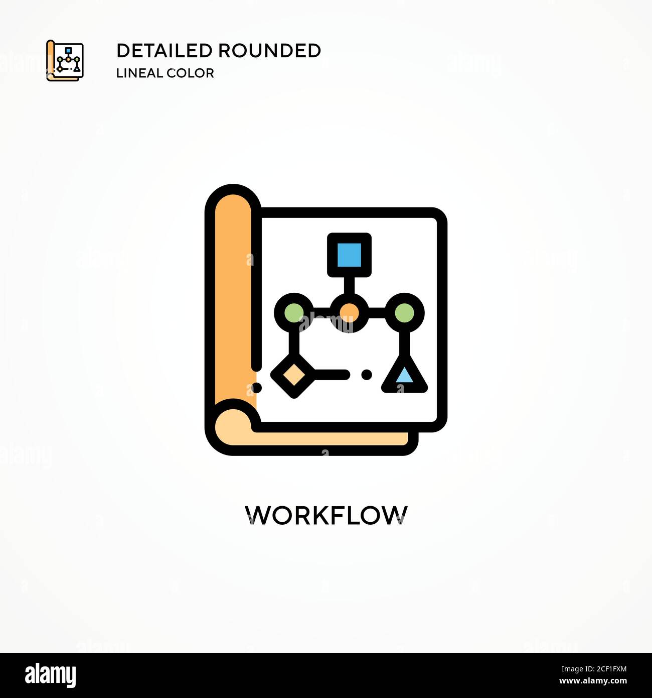 Workflow vector icon. Modern vector illustration concepts. Easy to edit ...