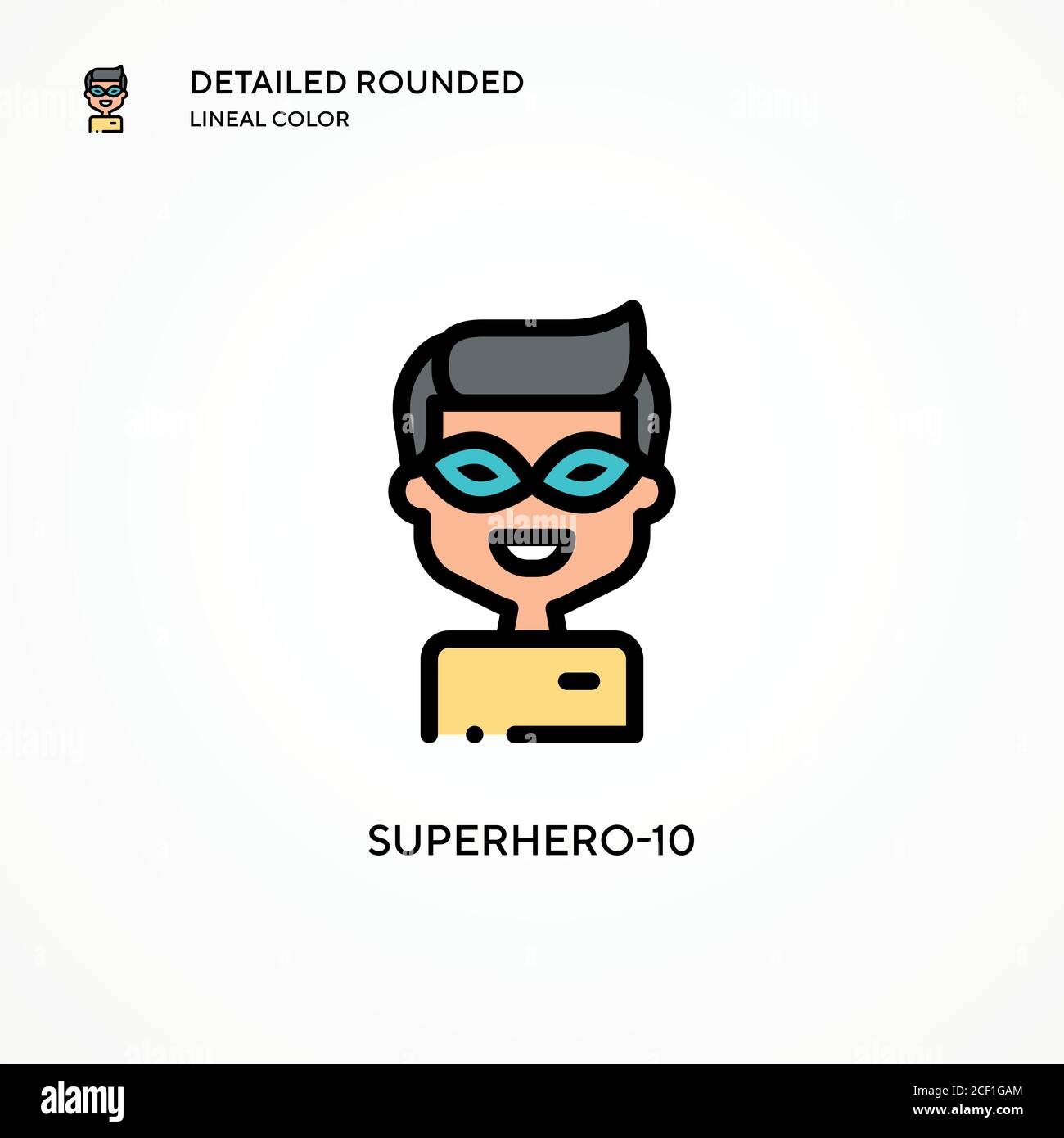 Superhero-10 vector icon. Modern vector illustration concepts. Easy to edit and customize. Stock Vector