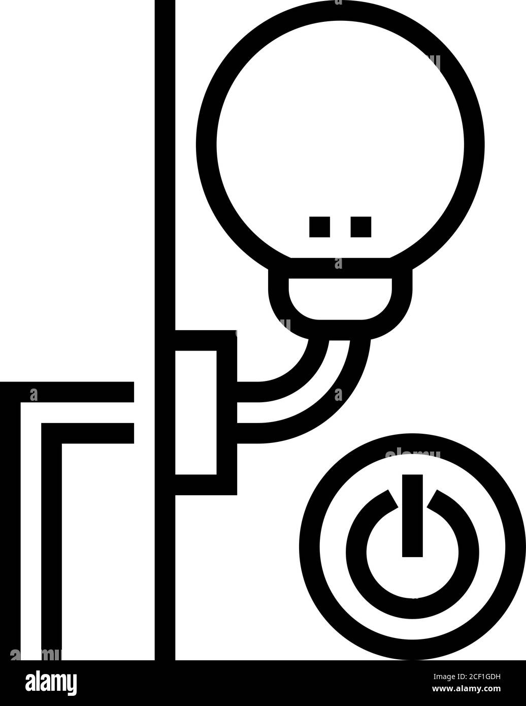 sconce installation line icon vector illustration Stock Vector Image ...