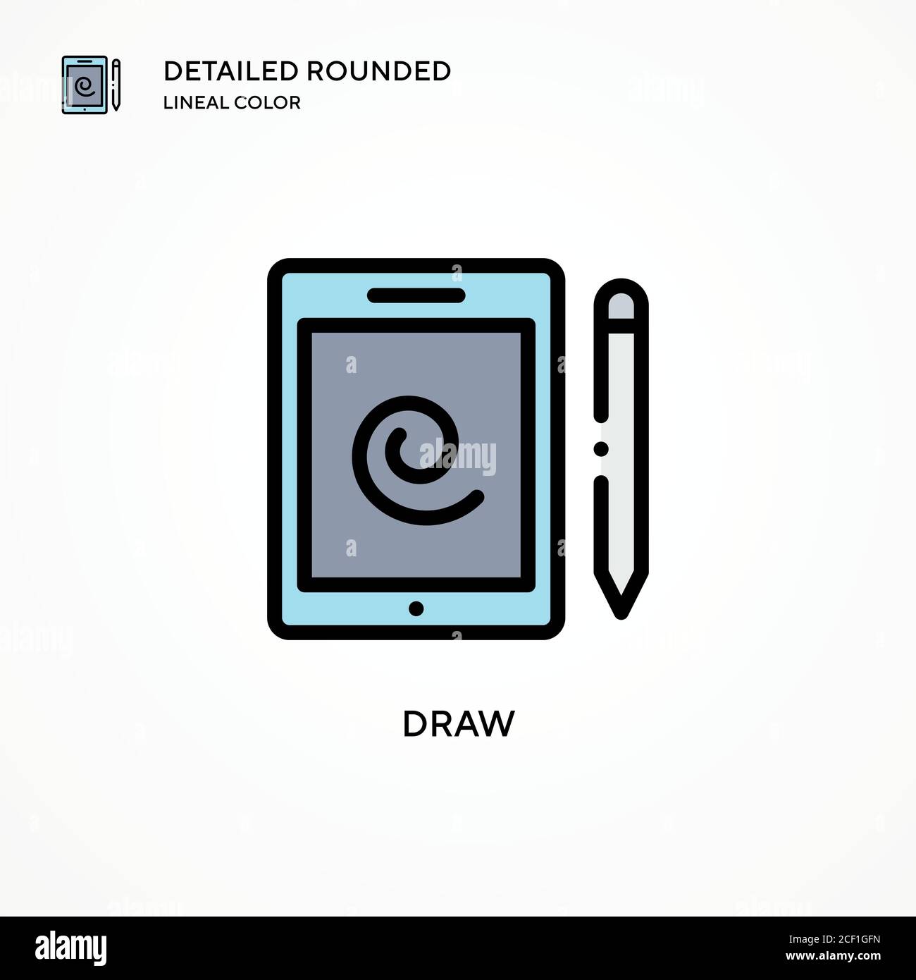 Draw vector icon. Modern vector illustration concepts. Easy to edit and ...