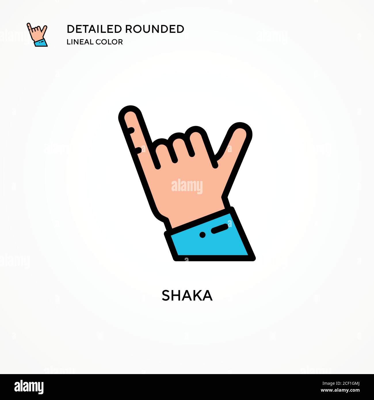 Shaka vector icon. Modern vector illustration concepts. Easy to edit and customize. Stock Vector