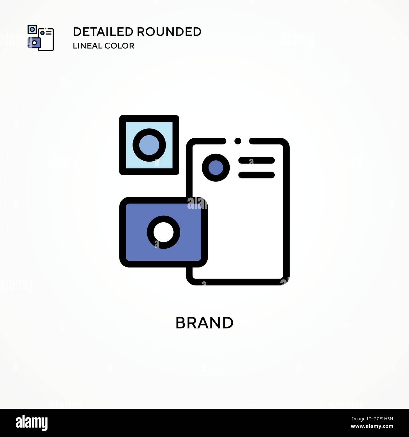 Brand vector icon. Modern vector illustration concepts. Easy to edit and customize. Stock Vector