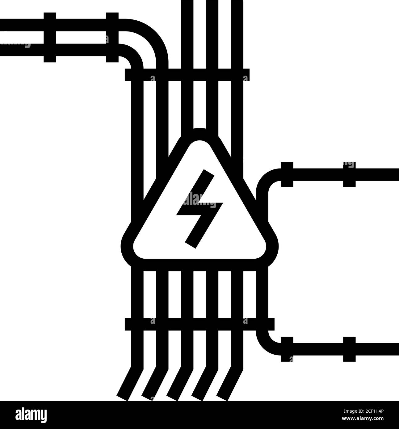 electric wiring line icon vector illustration Stock Vector Image & Art Alamy