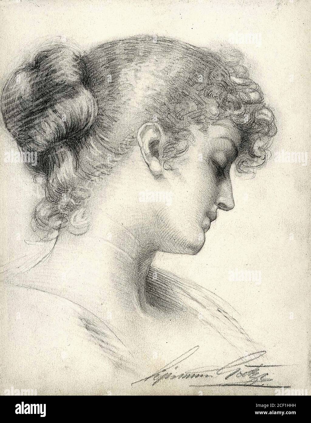 Goetze Sigismund Christian Hubert - Study for Evensong - British School - 19th  Century Stock Photo