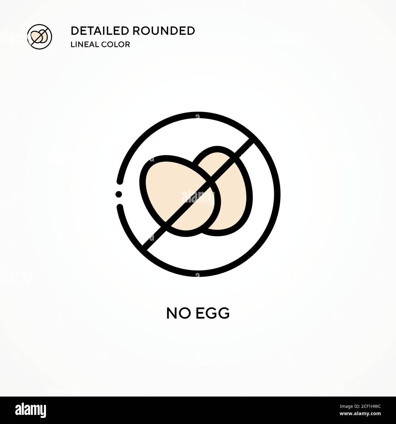 No egg vector icon. Modern vector illustration concepts. Easy to edit and customize. Stock Vector