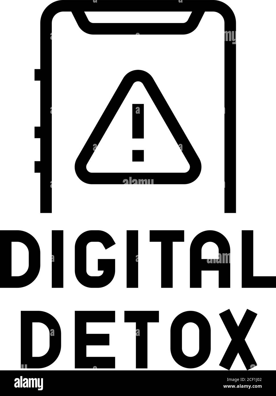 digital detox line icon vector illustration Stock Vector Image & Art