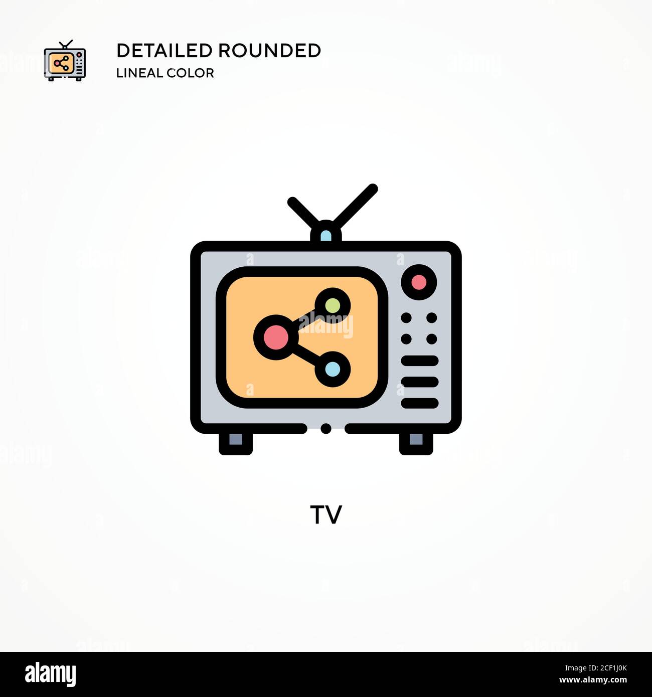 Tv vector icon. Modern vector illustration concepts. Easy to edit and customize. Stock Vector