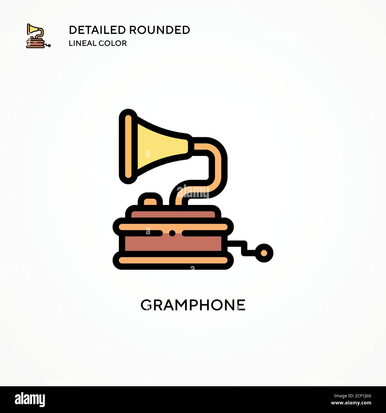Gramphone vector icon. Modern vector illustration concepts. Easy to ...