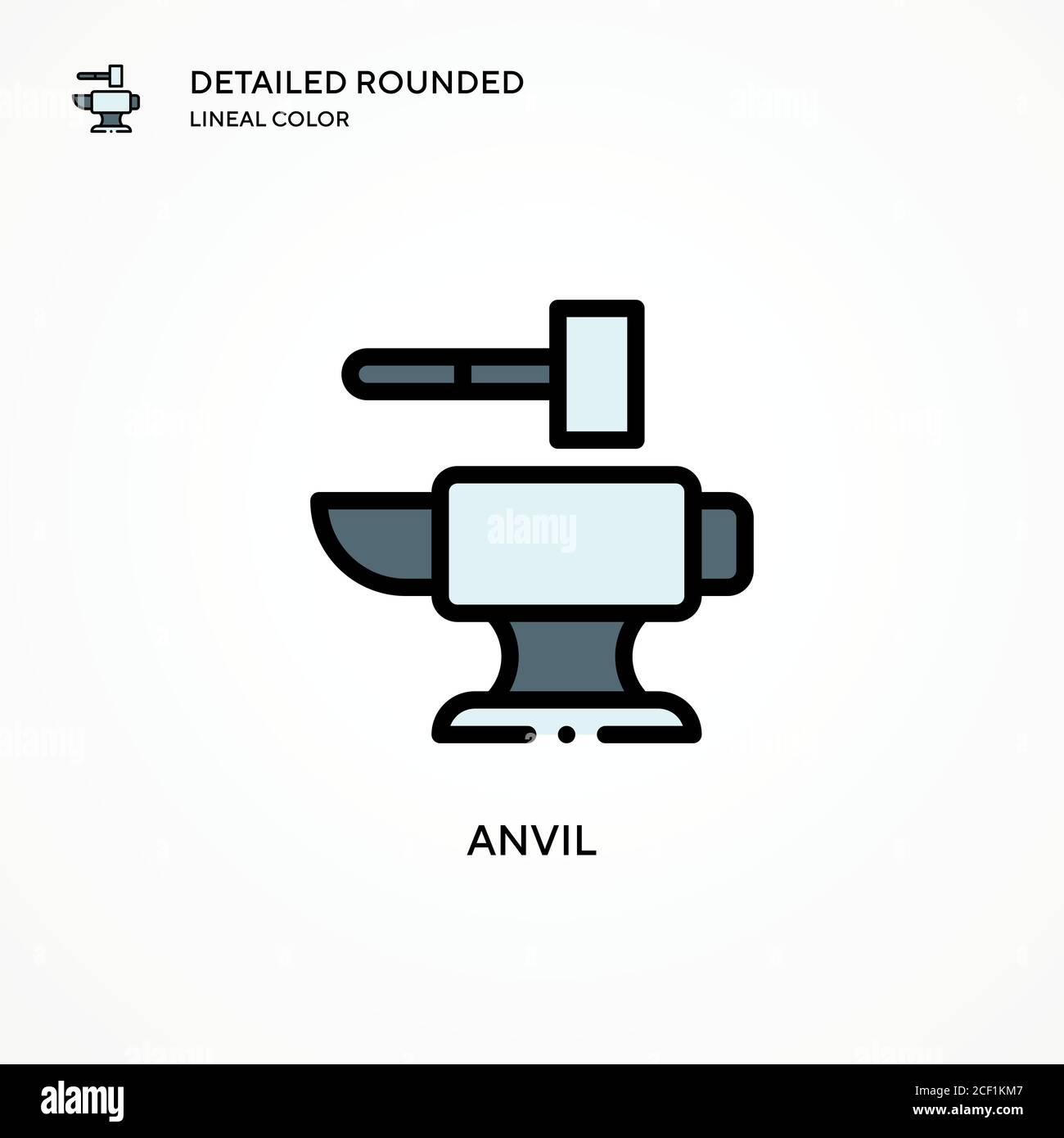 Anvil vector icon. Modern vector illustration concepts. Easy to edit and customize. Stock Vector