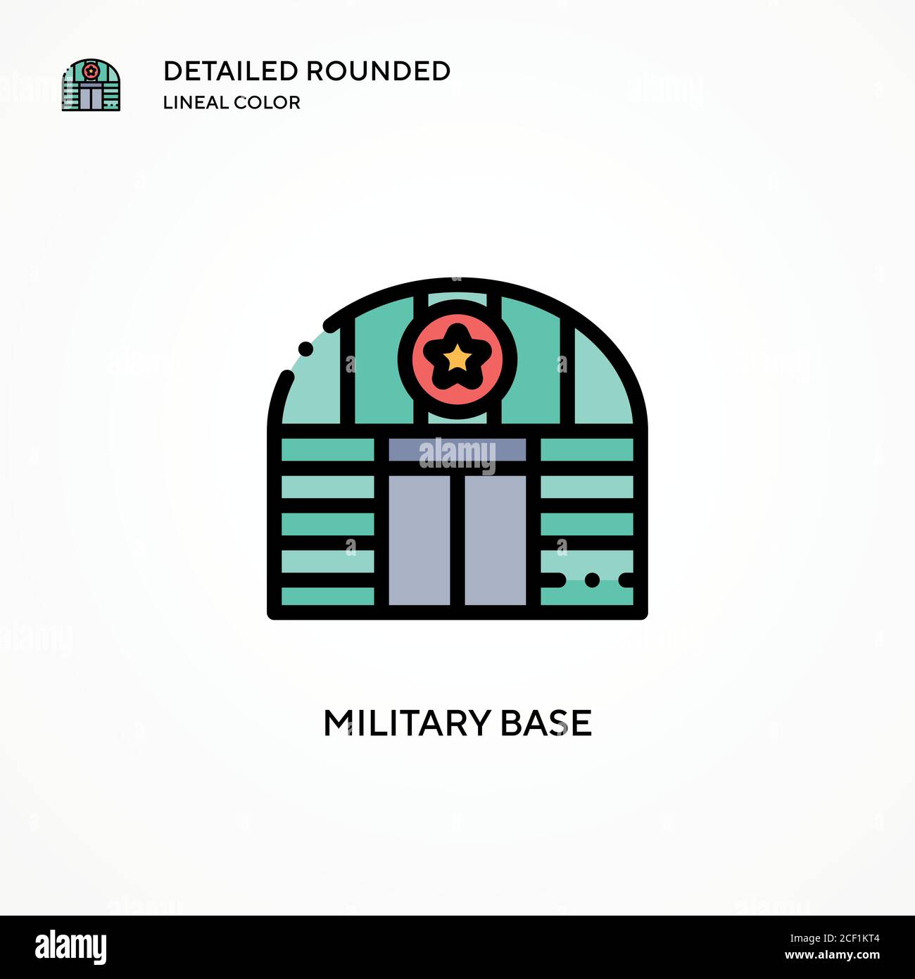 Military base vector icon. Modern vector illustration concepts. Easy to edit and customize. Stock Vector