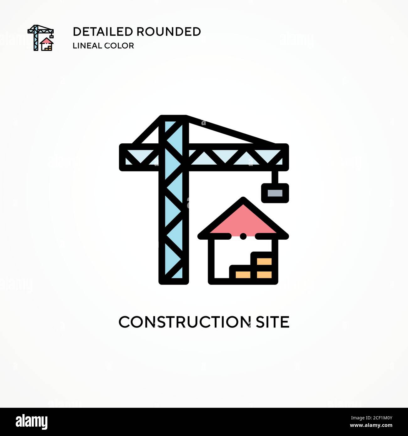 Construction site vector icon. Modern vector illustration concepts