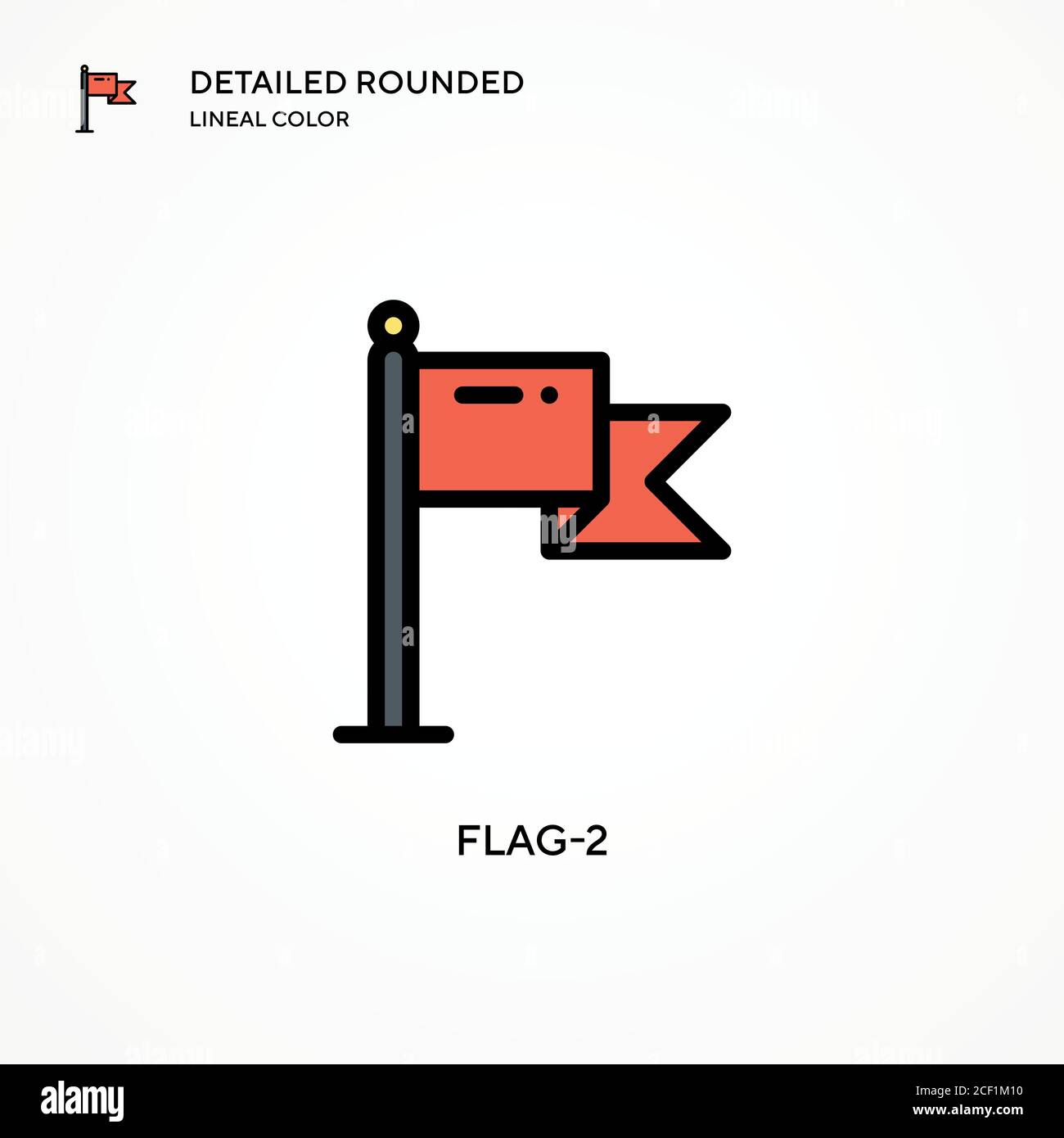 Flag-2 vector icon. Modern vector illustration concepts. Easy to edit and customize. Stock Vector