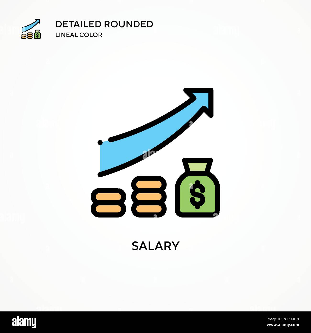 Salary vector icon. Modern vector illustration concepts. Easy to edit