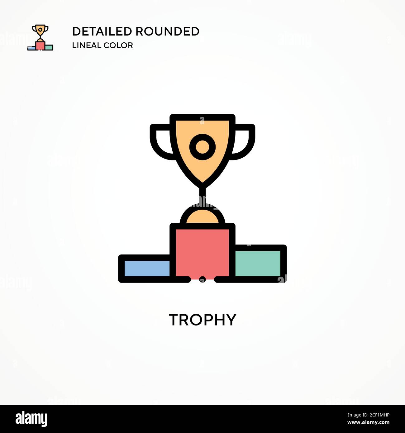 Trophy vector icon. Modern vector illustration concepts. Easy to edit ...