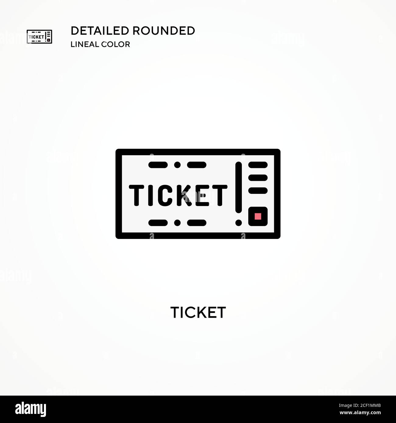 Ticket vector icon. Modern vector illustration concepts. Easy to edit ...