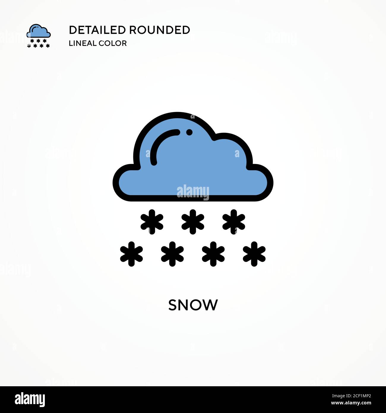 Snow vector icon. Modern vector illustration concepts. Easy to edit and ...