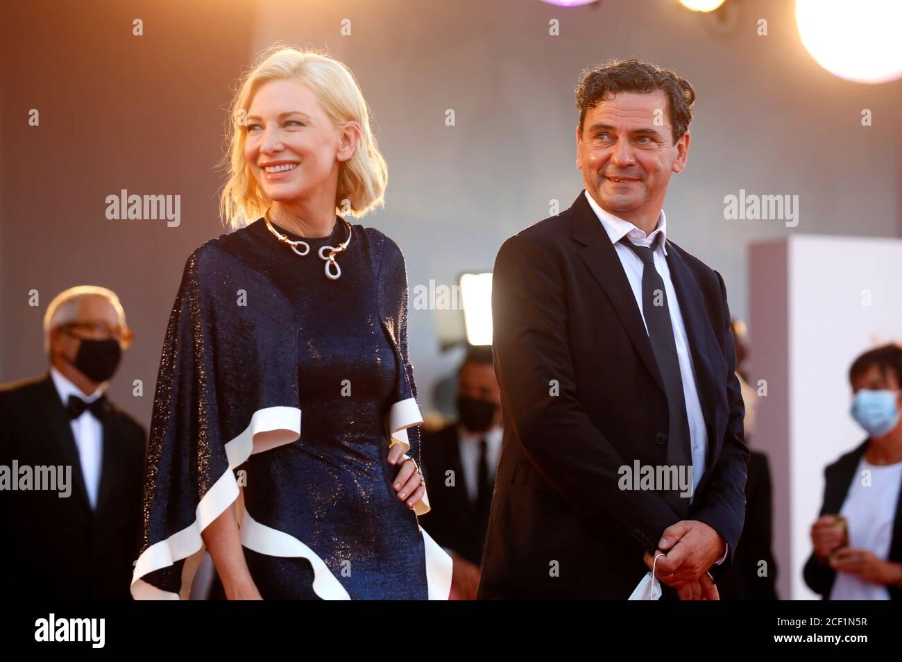 Venice, Italy. 02nd Sep, 2020. Cate Blanchett and Christian Petzold attending the 'Lacci/The Ties' premiere and opening ceremony at the 77th Venice International Film Festival on September 2, 2020 in Venice, Italy Credit: Geisler-Fotopress GmbH/Alamy Live News Stock Photo