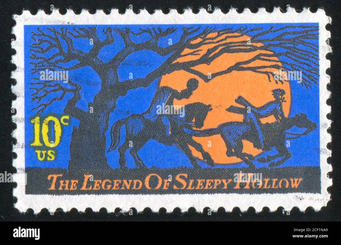 UNITED STATES - CIRCA 1974: stamp printed by United States of America, shows legend of Sleepy Hollow, circa 1974 Stock Photo