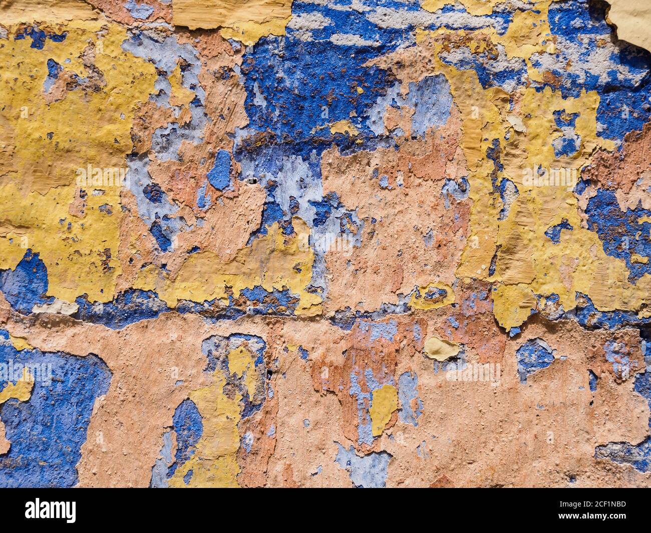Old colored grunge wall texture Stock Photo