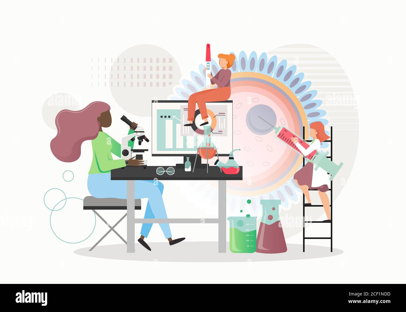Woman getting pregnant with Eco IVF, in vitro fertilization ...