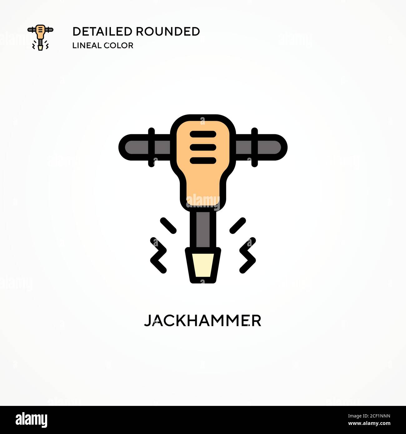 Jackhammer vector icon. Modern vector illustration concepts. Easy to