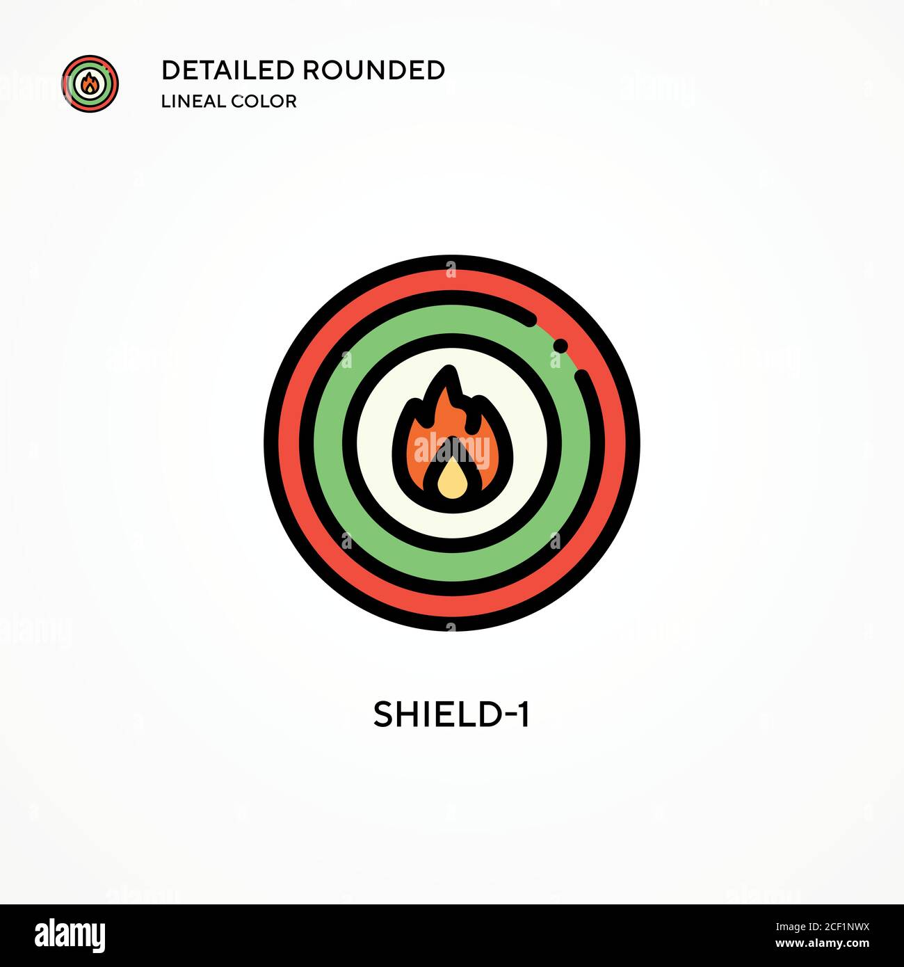 Shield-1 vector icon. Modern vector illustration concepts. Easy to edit and customize. Stock Vector