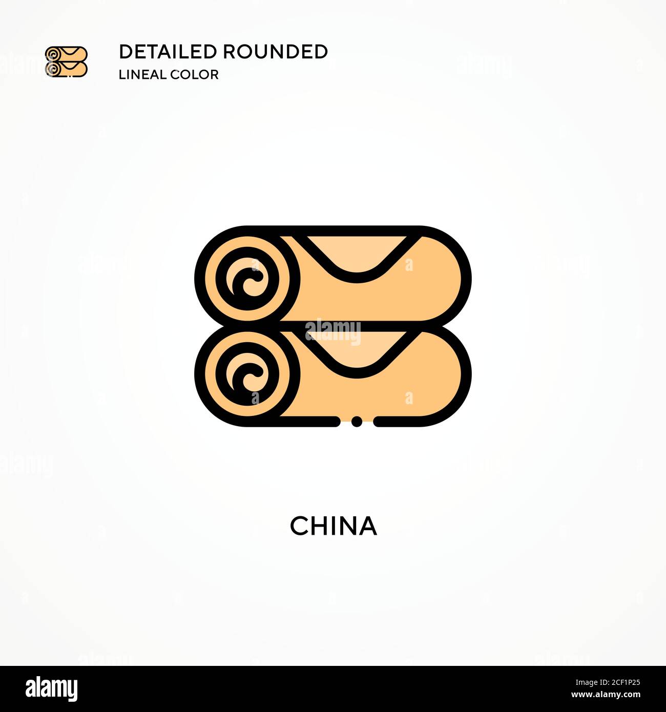 China vector icon. Modern vector illustration concepts. Easy to edit and customize. Stock Vector