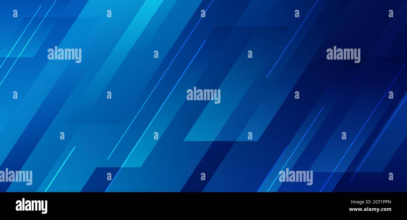 Abstract blue diagonal geometric with line modern technology background. Vector illustration Stock Vector