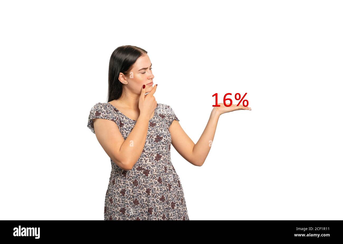 a concept image about the value added tax reduction to 16 percent in germany Stock Photo