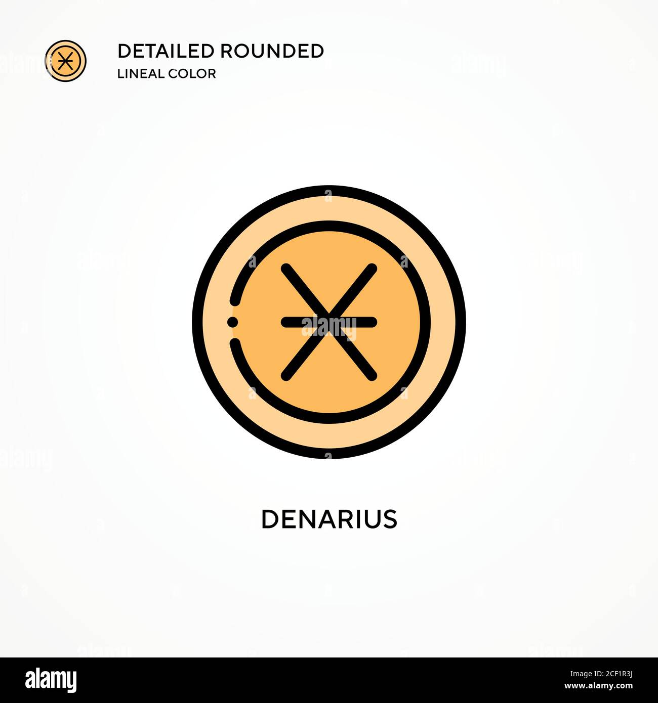 Denarius vector icon. Modern vector illustration concepts. Easy to edit and customize. Stock Vector