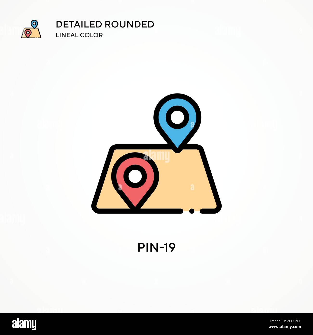 Pin-19 vector icon. Modern vector illustration concepts. Easy to edit and customize. Stock Vector