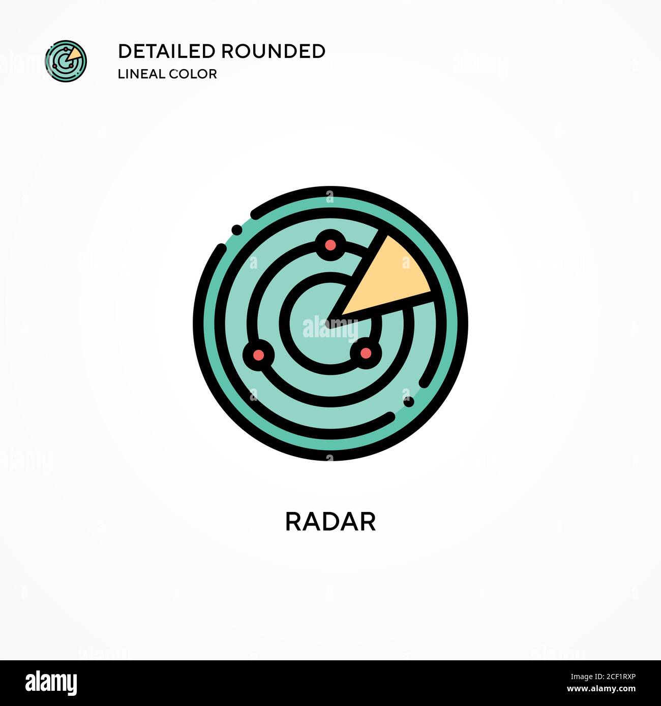 Radar vector icon. Modern vector illustration concepts. Easy to edit