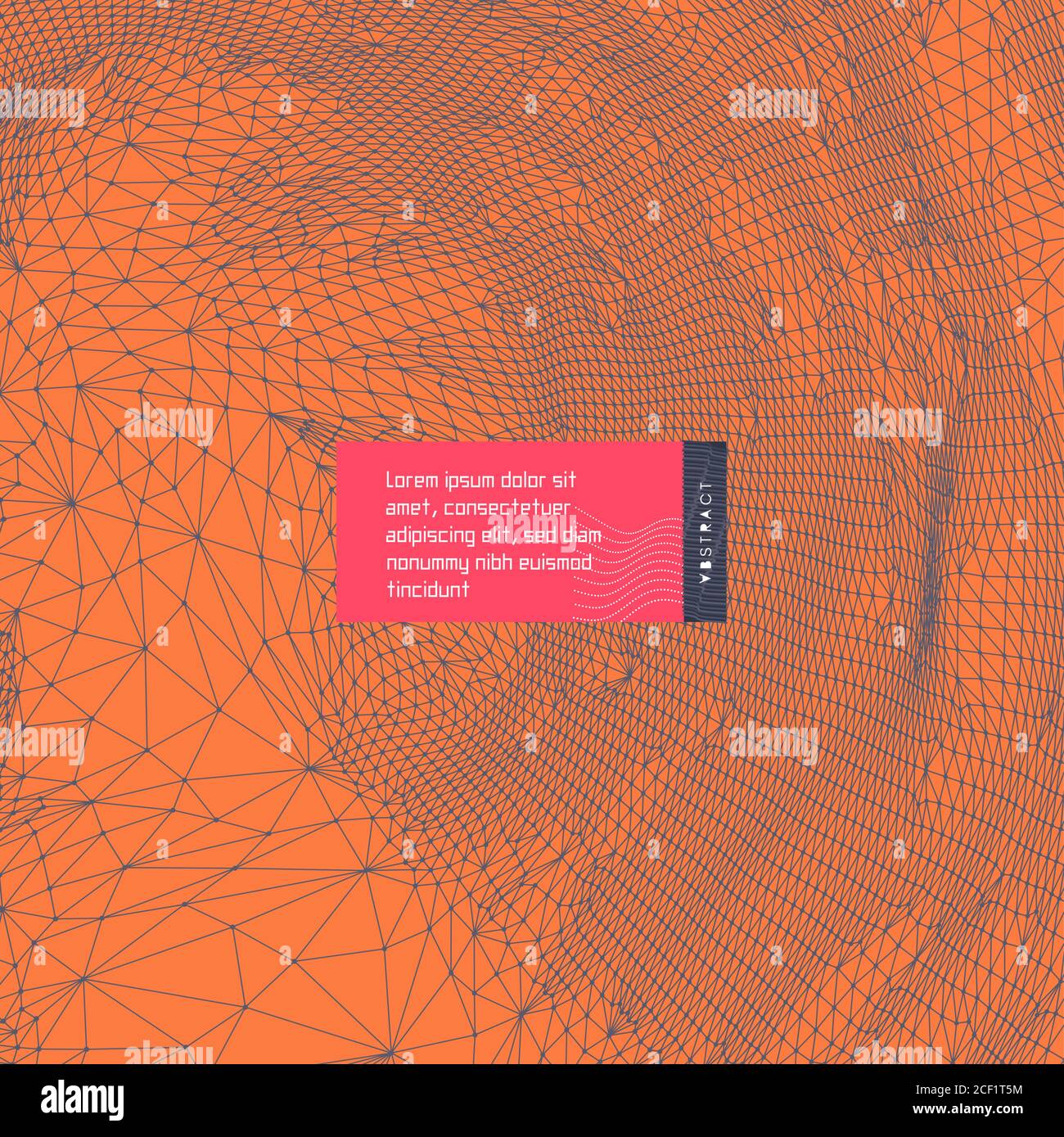 Lattice structure. Science or technology background. 3d grid surface. Abstract  vector illustration. Stock Vector