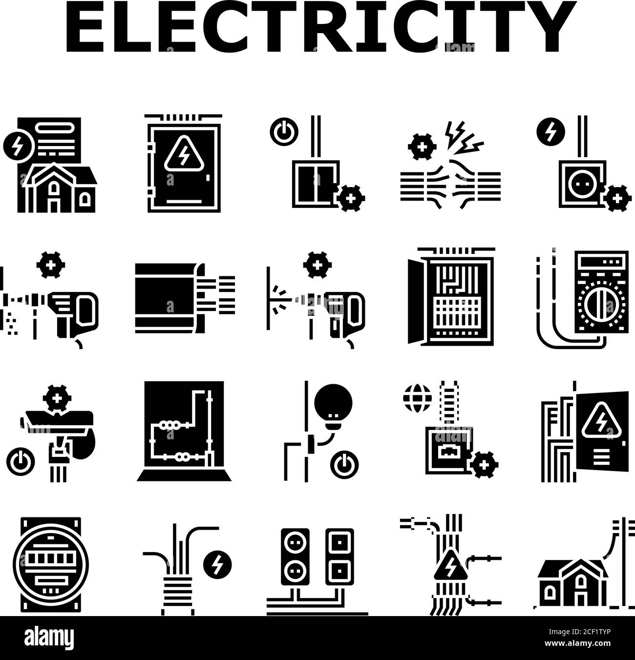 Electrical Installation Tool Icons Set Vector Stock Vector Image & Art ...