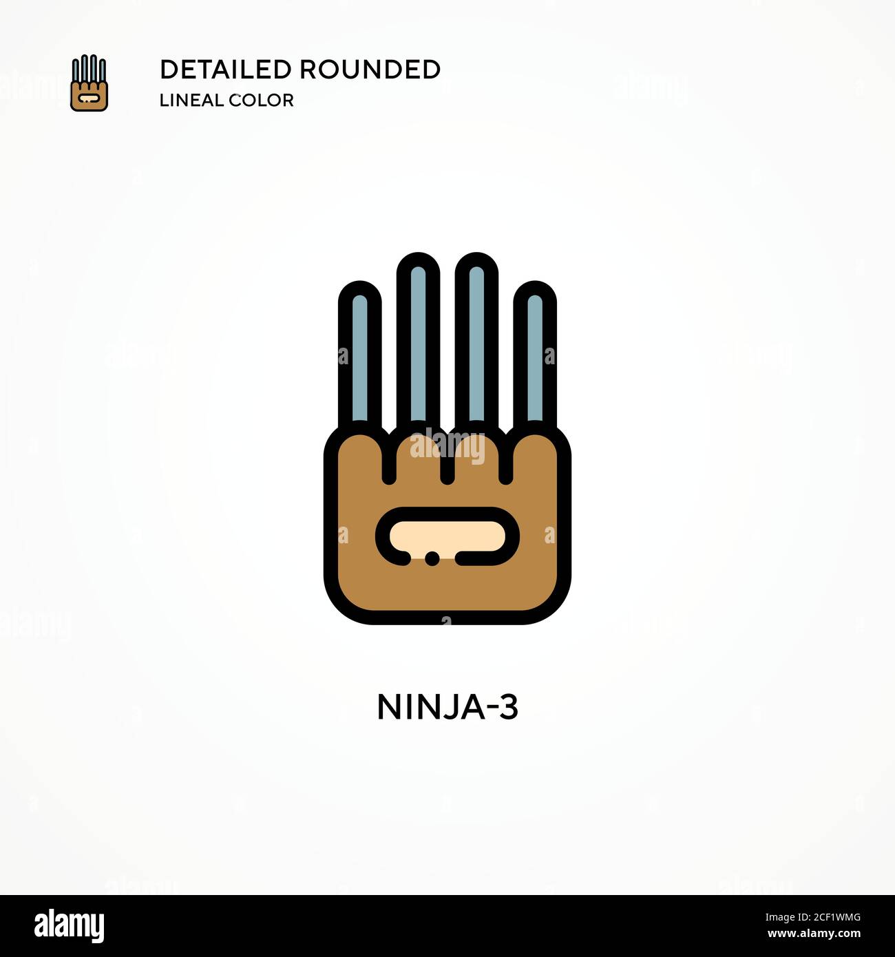 Ninja-3 vector icon. Modern vector illustration concepts. Easy to edit and customize. Stock Vector
