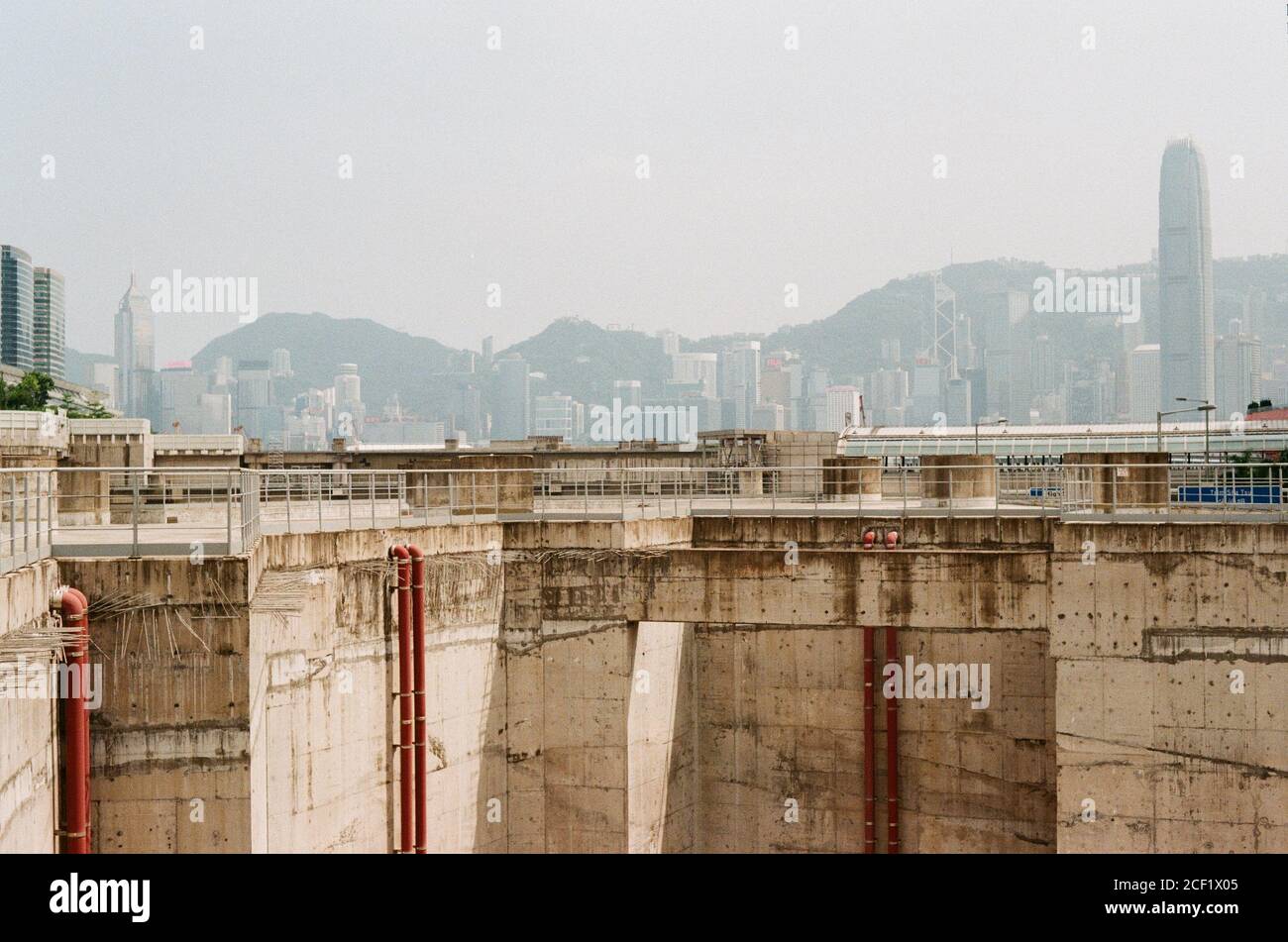 Surveillance Cameras with Hong Kong Skyline (Film Stock Photo Alamy