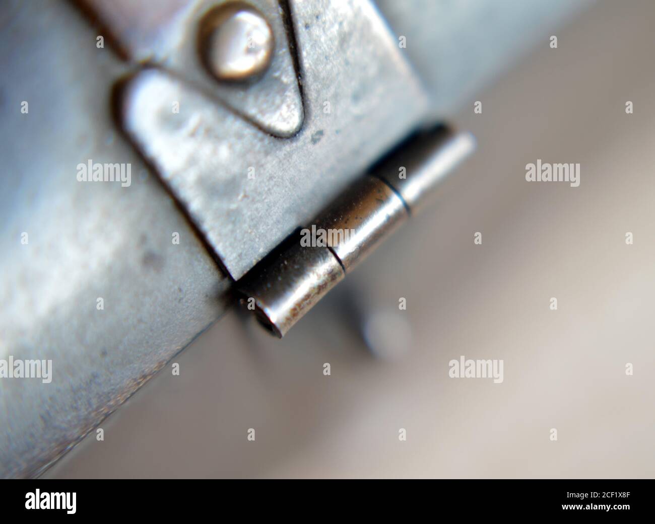 vintage metal latch locking bolt locked door. Stock Photo