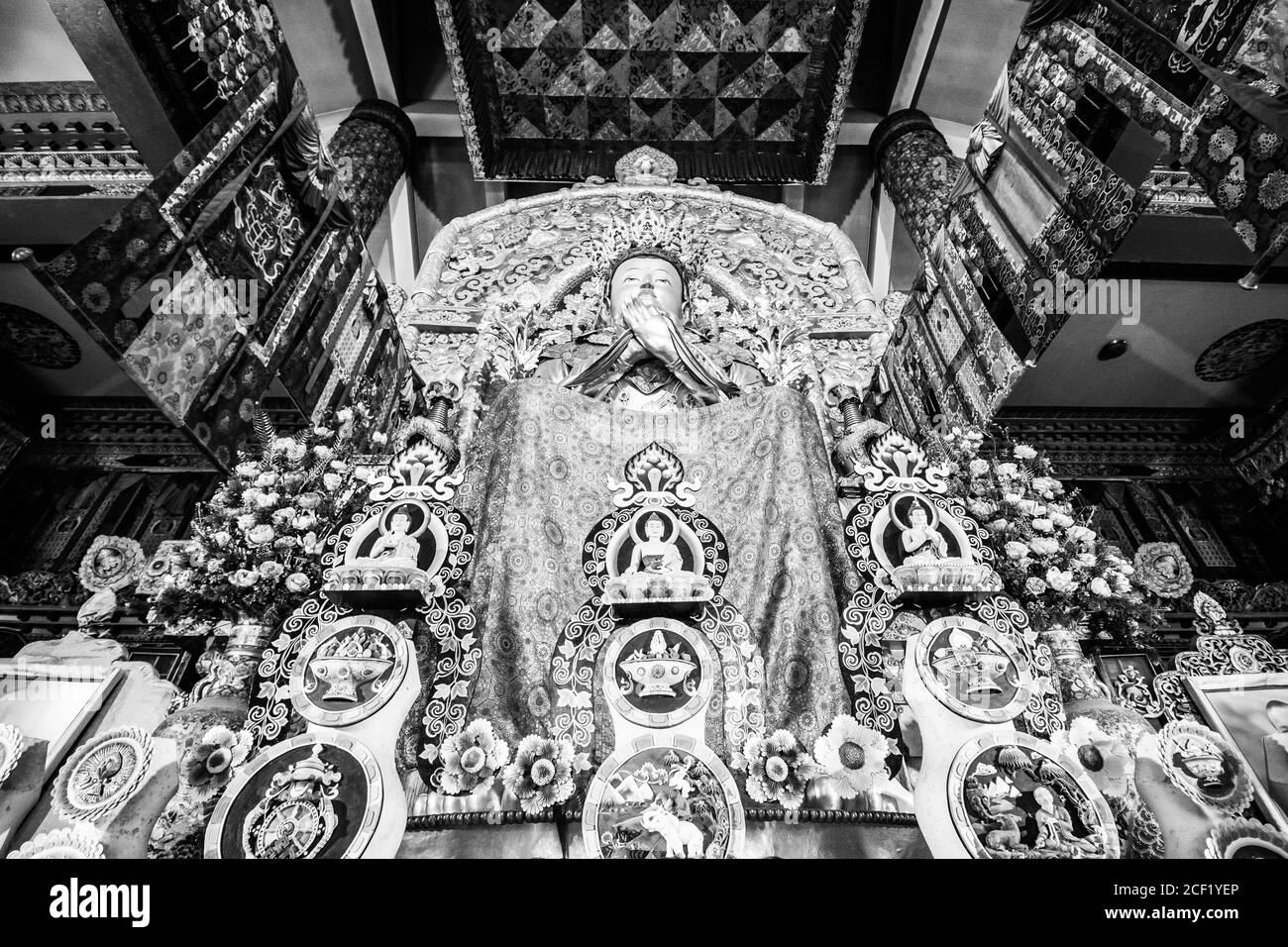 Maitreya Buddha located in Sherabling Monastery of Bir Billing